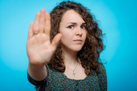 Stop gesture girl