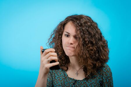 Woman with smartphoneの写真素材