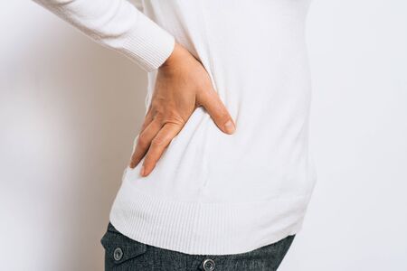 woman with backache