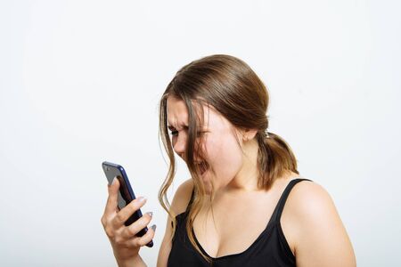 Woman with smartphoneの写真素材