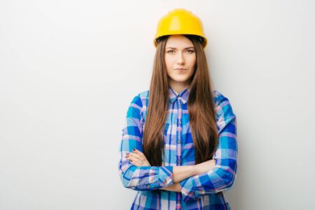 girl in a yellow  helmet