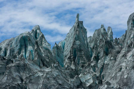 Fox Glacier closeup on Sth Island, New Zealandの写真素材