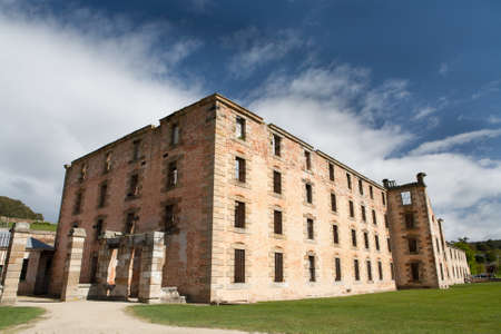 The penitentiary building at Port Arthur in Tasmania, Australiaのeditorial素材