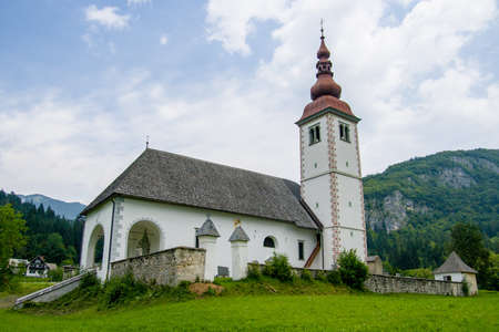 A church deep within Slovenia, Europeの写真素材