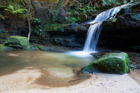 Leura cascades in the Blue Mountains, New South Wales, Australiaの写真素材