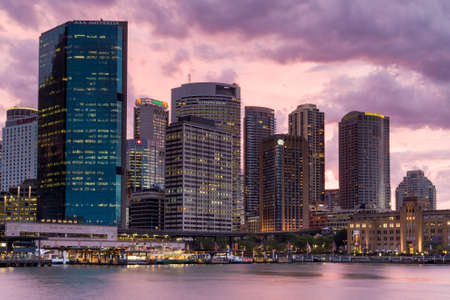 The view towards Sydney CBD and Circular Quay from the Sydney Opera Houseのeditorial素材
