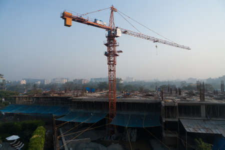 More construction in the fast paced economy of Mumbai, Indiaの写真素材