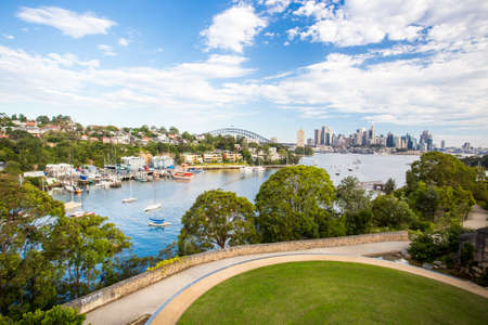 Sydney Skyline from Waverton Peninsula Reserveの写真素材