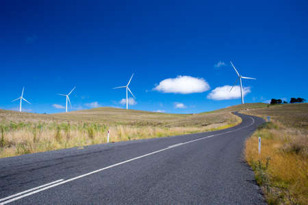 A wind farm near the town of Dalgety, New South Wales, Australiaの写真素材