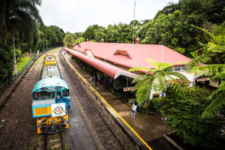 The iconic Kuranda train station in Kuranda, Queensland, Australiaのeditorial素材