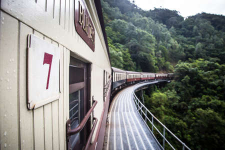 The famous Kuranda Scenic Railway near Cairns, Queensland, Australiaのeditorial素材