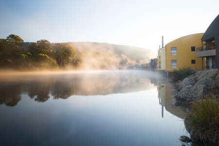 Morning at Lake Crackenbackの写真素材