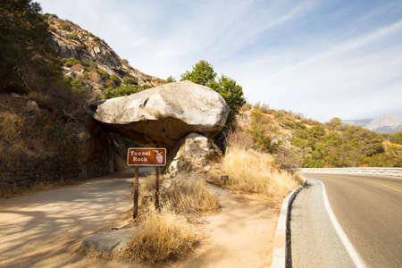 Tunnel Rock at Sequoia National Parkの写真素材