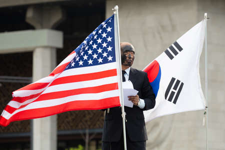 Protesters against South Korean President Moon Jae-in, Seoul, So