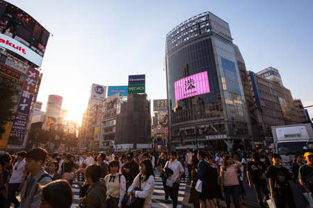 Shibuya Crossing Tokyo Japanのeditorial素材