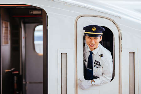 Shinkansen Bullet Train Staffのeditorial素材
