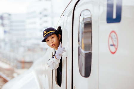 Shinkansen Bullet Train Staffのeditorial素材