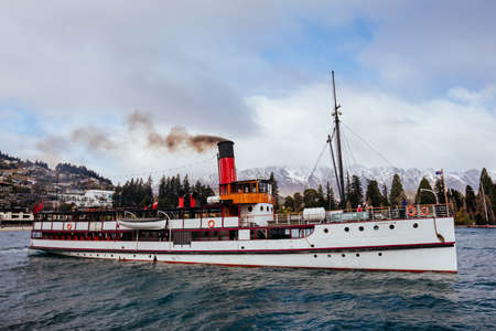 TSS Earnslaw in Queenstown New Zealandのeditorial素材
