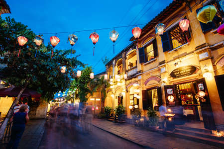 Hoi An Streets After Dusk in Vietnamのeditorial素材