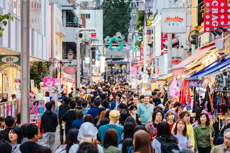 Takeshita Street in Harajuku Tokyo Japanのeditorial素材
