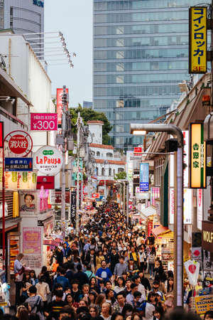 Takeshita Street in Harajuku Tokyo Japanのeditorial素材