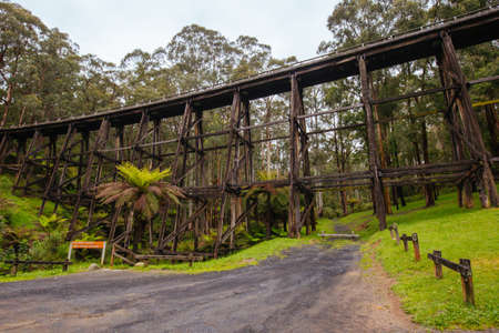Noojee Trestle Rail Bridge in Victoria Australiaの写真素材