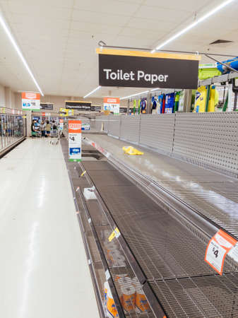 Panic Buying at Australian Supermarkets due to Corona Virus Fearsのeditorial素材
