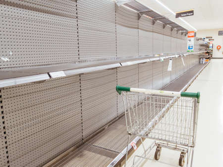 Panic Buying at Australian Supermarkets due to Corona Virus Fearsのeditorial素材