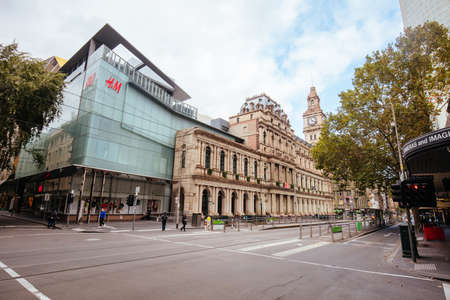 Quiet Melbourne Streets and Landmarks During Coronavirus Pandemicのeditorial素材