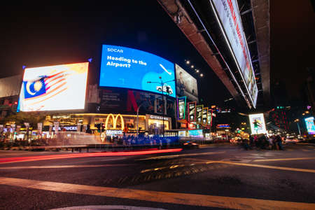 Traffic in Bukit Bintang in Malaysia