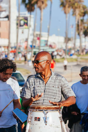 Venice Beach Drum Circle USAのeditorial素材
