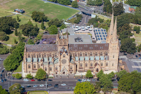 Aerial View of Sydney Looking East Towards Hyde Parkの写真素材