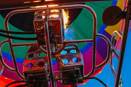 Hot Air Balloon Inflating in Australiaの写真素材