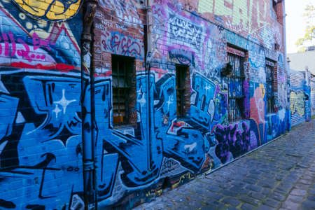 Street Art in Fitzroy Melbourne Australiaの写真素材