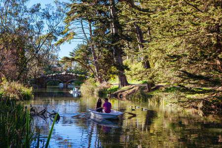Golden Gate Park Boating in USAのeditorial素材