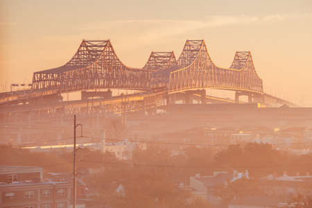 Crescent City Connection Bridge Louisiana USAの写真素材