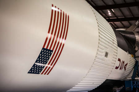 Saturn V at Space Center in Houston USAのeditorial素材