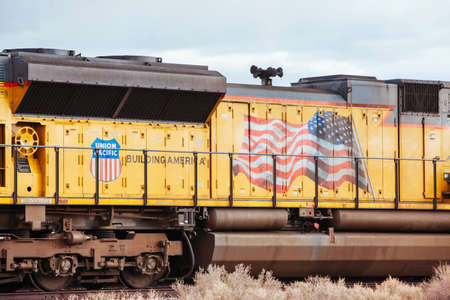 Union Pacific Train in New Mexico USAのeditorial素材