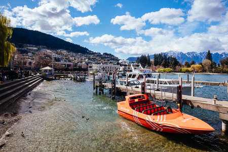 Queenstown Waterfront in New Zealandのeditorial素材