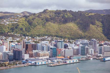 Wellington Skyline in New Zealandの写真素材
