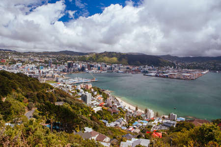 Wellington Skyline in New Zealandの写真素材