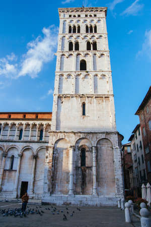 Italian Architecture in Lucca Italyのeditorial素材