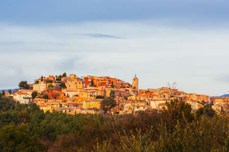 Colorful Roussillon Buildings in France
