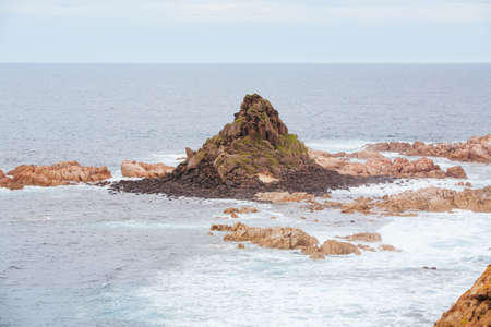 Pyramid Rock Landscape at Philip Islandの写真素材