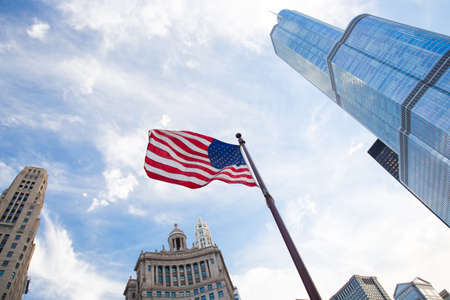 Trump Tower in Chicago in USAの写真素材