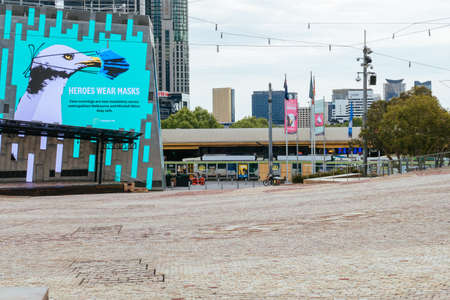 Quiet Melbourne Streets During Coronavirus Pandemicのeditorial素材