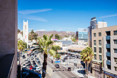 Hollywood Blvd in Los Angeles in USAのeditorial素材
