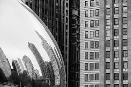Cloud Gate The Bean in Chicago USAのeditorial素材