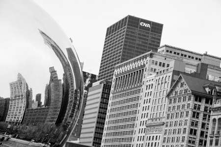 Cloud Gate The Bean in Chicago USAのeditorial素材