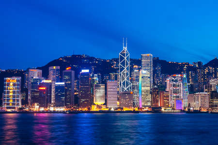 Hong Kong Skyline in Late Afternoonのeditorial素材